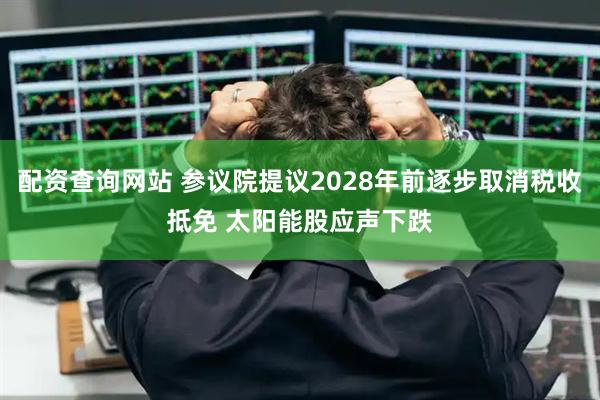 配资查询网站 参议院提议2028年前逐步取消税收抵免 太阳能股应声下跌