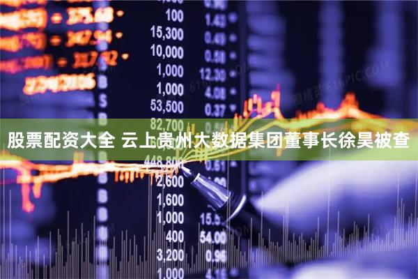股票配资大全 云上贵州大数据集团董事长徐昊被查